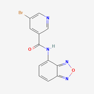 molecular formula C12H7BrN4O2 B11163609 N-(2,1,3-benzoxadiazol-4-yl)-5-bromopyridine-3-carboxamide 