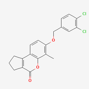 7-((3,4-Dichlorobenzyl)oxy)-6-methyl-2,3-dihydrocyclopenta(C)chromen-4(1H)-one