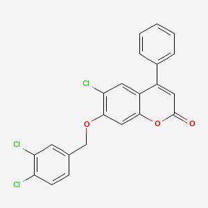 6-chloro-7-[(3,4-dichlorobenzyl)oxy]-4-phenyl-2H-chromen-2-one