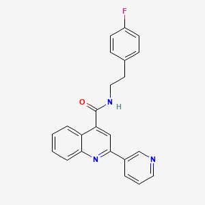 N-(4-fluorophenethyl)-2-(3-pyridyl)-4-quinolinecarboxamide