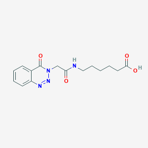 6-{[(4-oxo-1,2,3-benzotriazin-3(4H)-yl)acetyl]amino}hexanoic acid