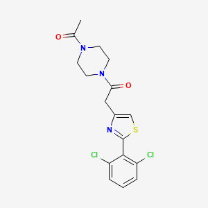 1-(4-Acetylpiperazin-1-yl)-2-[2-(2,6-dichlorophenyl)-1,3-thiazol-4-yl]ethanone