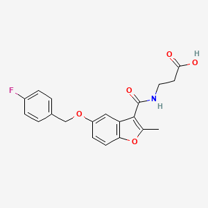 3-[({5-[(4-Fluorobenzyl)oxy]-2-methyl-1-benzofuran-3-yl}carbonyl)amino]propanoic acid