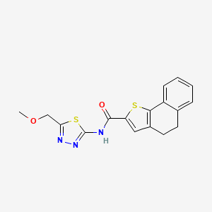 molecular formula C17H15N3O2S2 B11163673 N-[5-(methoxymethyl)-1,3,4-thiadiazol-2-yl]-4,5-dihydronaphtho[1,2-b]thiophene-2-carboxamide 