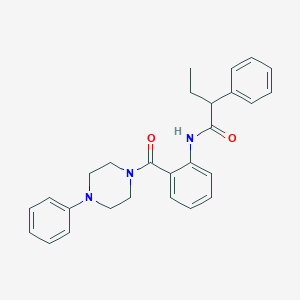 molecular formula C27H29N3O2 B11163693 2-phenyl-N-{2-[(4-phenylpiperazin-1-yl)carbonyl]phenyl}butanamide 