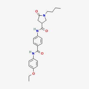 1-butyl-N-{4-[(4-ethoxyphenyl)carbamoyl]phenyl}-5-oxopyrrolidine-3-carboxamide