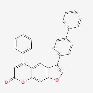 molecular formula C29H18O3 B11163700 3-(4-biphenylyl)-5-phenyl-7H-furo[3,2-g]chromen-7-one 