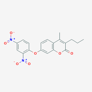 7-(2,4-dinitrophenoxy)-4-methyl-3-propyl-2H-chromen-2-one