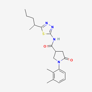 1-(2,3-dimethylphenyl)-5-oxo-N-[5-(pentan-2-yl)-1,3,4-thiadiazol-2-yl]pyrrolidine-3-carboxamide