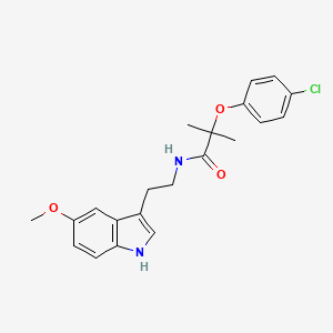 2-(4-chlorophenoxy)-N-[2-(5-methoxy-1H-indol-3-yl)ethyl]-2-methylpropanamide