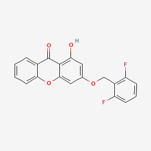 molecular formula C20H12F2O4 B11163738 3-[(2,6-difluorobenzyl)oxy]-1-hydroxy-9H-xanthen-9-one 