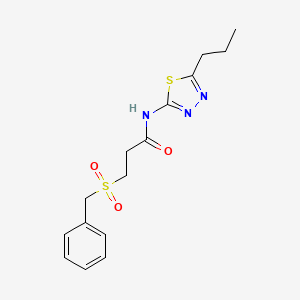 3-Phenylmethanesulfonyl-N-(5-propyl-[1,3,4]thiadiazol-2-yl)-propionamide