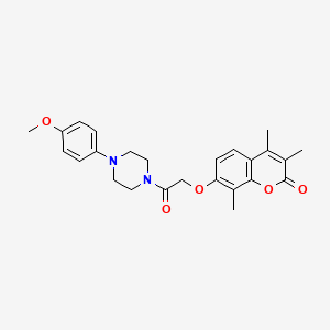 7-{2-[4-(4-methoxyphenyl)piperazino]-2-oxoethoxy}-3,4,8-trimethyl-2H-chromen-2-one