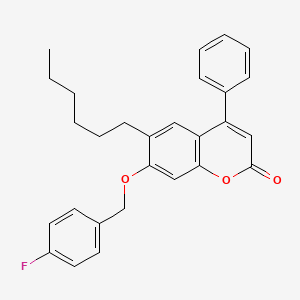 7-[(4-fluorobenzyl)oxy]-6-hexyl-4-phenyl-2H-chromen-2-one