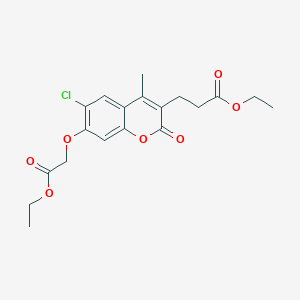 ethyl 3-[6-chloro-7-(2-ethoxy-2-oxoethoxy)-4-methyl-2-oxo-2H-chromen-3-yl]propanoate