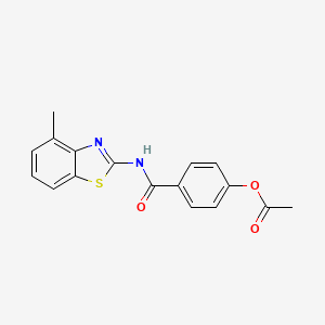 4-[(4-Methyl-1,3-benzothiazol-2-yl)carbamoyl]phenyl acetate