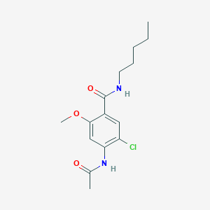 molecular formula C15H21ClN2O3 B11163853 4-(acetylamino)-5-chloro-2-methoxy-N-pentylbenzamide 