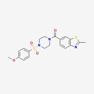 {4-[(4-Methoxyphenyl)sulfonyl]piperazino}(2-methyl-1,3-benzothiazol-6-yl)methanone