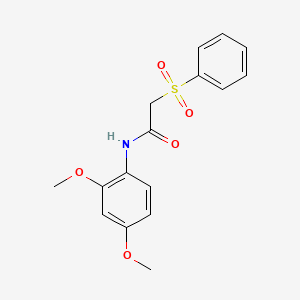 molecular formula C16H17NO5S B11163867 N-(2,4-dimethoxyphenyl)-2-(phenylsulfonyl)acetamide 