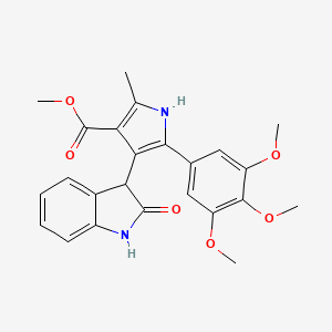 methyl 2-methyl-4-(2-oxo-2,3-dihydro-1H-indol-3-yl)-5-(3,4,5-trimethoxyphenyl)-1H-pyrrole-3-carboxylate