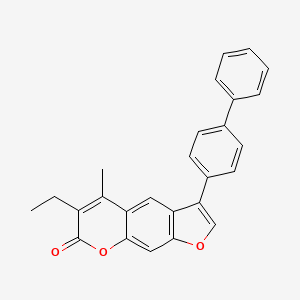 3-(4-biphenylyl)-6-ethyl-5-methyl-7H-furo[3,2-g]chromen-7-one