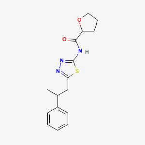 N-[5-(2-phenylpropyl)-1,3,4-thiadiazol-2-yl]tetrahydrofuran-2-carboxamide