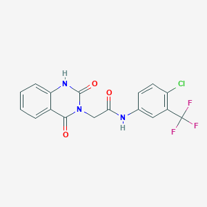 N-[4-chloro-3-(trifluoromethyl)phenyl]-2-(2-hydroxy-4-oxoquinazolin-3(4H)-yl)acetamide