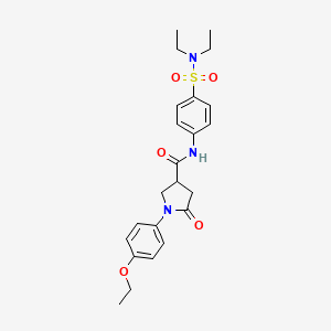 N-[4-(diethylsulfamoyl)phenyl]-1-(4-ethoxyphenyl)-5-oxopyrrolidine-3-carboxamide