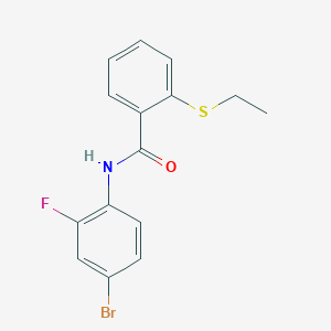 N-(4-bromo-2-fluorophenyl)-2-(ethylsulfanyl)benzamide