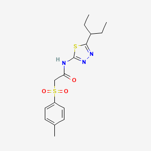 N-[5-(1-Ethyl-propyl)-[1,3,4]thiadiazol-2-yl]-2-(toluene-4-sulfonyl)-acetamide