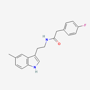 2-(4-fluorophenyl)-N-[2-(5-methyl-1H-indol-3-yl)ethyl]acetamide