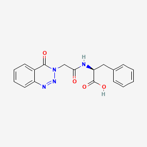 molecular formula C18H16N4O4 B11163945 (2S)-2-[[2-(4-oxo-1,2,3-benzotriazin-3-yl)acetyl]amino]-3-phenylpropanoic acid CAS No. 958984-65-1