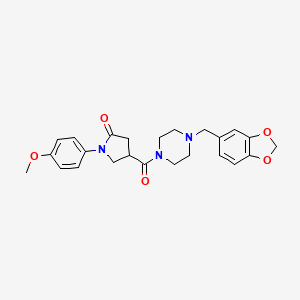 4-{[4-(1,3-Benzodioxol-5-ylmethyl)piperazin-1-yl]carbonyl}-1-(4-methoxyphenyl)pyrrolidin-2-one