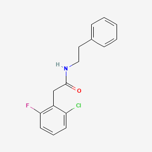 molecular formula C16H15ClFNO B11163958 2-(2-chloro-6-fluorophenyl)-N-(2-phenylethyl)acetamide 