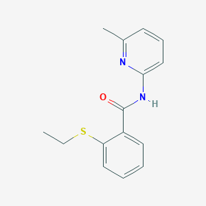 molecular formula C15H16N2OS B11163973 2-(ethylsulfanyl)-N-(6-methylpyridin-2-yl)benzamide 