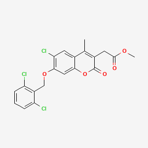 methyl {6-chloro-7-[(2,6-dichlorobenzyl)oxy]-4-methyl-2-oxo-2H-chromen-3-yl}acetate