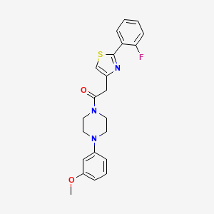 2-[2-(2-Fluorophenyl)-1,3-thiazol-4-yl]-1-[4-(3-methoxyphenyl)piperazin-1-yl]ethanone