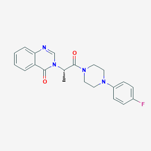 molecular formula C21H21FN4O2 B11163997 3-{(2S)-1-[4-(4-fluorophenyl)piperazin-1-yl]-1-oxopropan-2-yl}quinazolin-4(3H)-one 