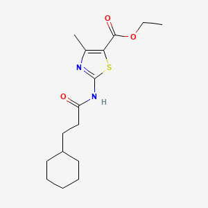 Ethyl 2-[(3-cyclohexylpropanoyl)amino]-4-methyl-1,3-thiazole-5-carboxylate