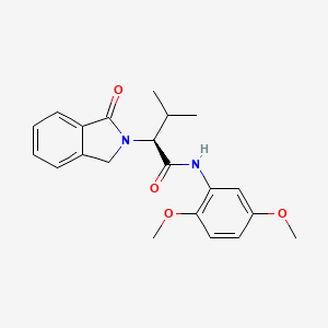 molecular formula C21H24N2O4 B11164042 (2S)-N-(2,5-dimethoxyphenyl)-3-methyl-2-(1-oxo-1,3-dihydro-2H-isoindol-2-yl)butanamide 