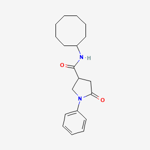 N-cyclooctyl-5-oxo-1-phenylpyrrolidine-3-carboxamide