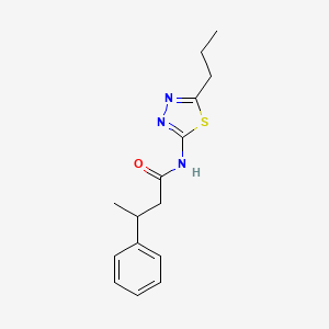 molecular formula C15H19N3OS B11164062 3-phenyl-N-(5-propyl-1,3,4-thiadiazol-2-yl)butanamide 