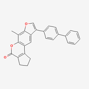 9-(4-biphenylyl)-6-methyl-2,3-dihydrocyclopenta[c]furo[3,2-g]chromen-4(1H)-one