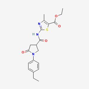 Ethyl 2-({[1-(4-ethylphenyl)-5-oxopyrrolidin-3-yl]carbonyl}amino)-4-methyl-1,3-thiazole-5-carboxylate