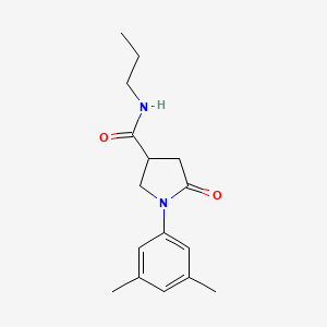 molecular formula C16H22N2O2 B11164112 1-(3,5-dimethylphenyl)-5-oxo-N-propylpyrrolidine-3-carboxamide 