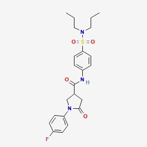 N-[4-(dipropylsulfamoyl)phenyl]-1-(4-fluorophenyl)-5-oxopyrrolidine-3-carboxamide