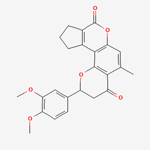 2-(3,4-dimethoxyphenyl)-5-methyl-10,11-dihydro-2H-cyclopenta[c]pyrano[2,3-f]chromene-4,8(3H,9H)-dione