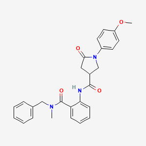 molecular formula C27H27N3O4 B11164132 N-{2-[benzyl(methyl)carbamoyl]phenyl}-1-(4-methoxyphenyl)-5-oxopyrrolidine-3-carboxamide 