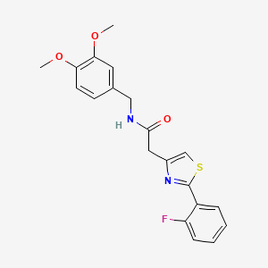 N-(3,4-dimethoxybenzyl)-2-[2-(2-fluorophenyl)-1,3-thiazol-4-yl]acetamide