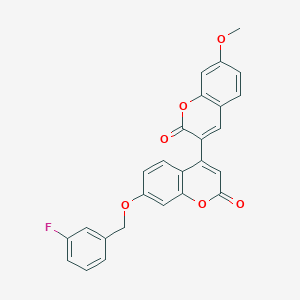 7'-[(3-fluorobenzyl)oxy]-7-methoxy-2H,2'H-3,4'-bichromene-2,2'-dione